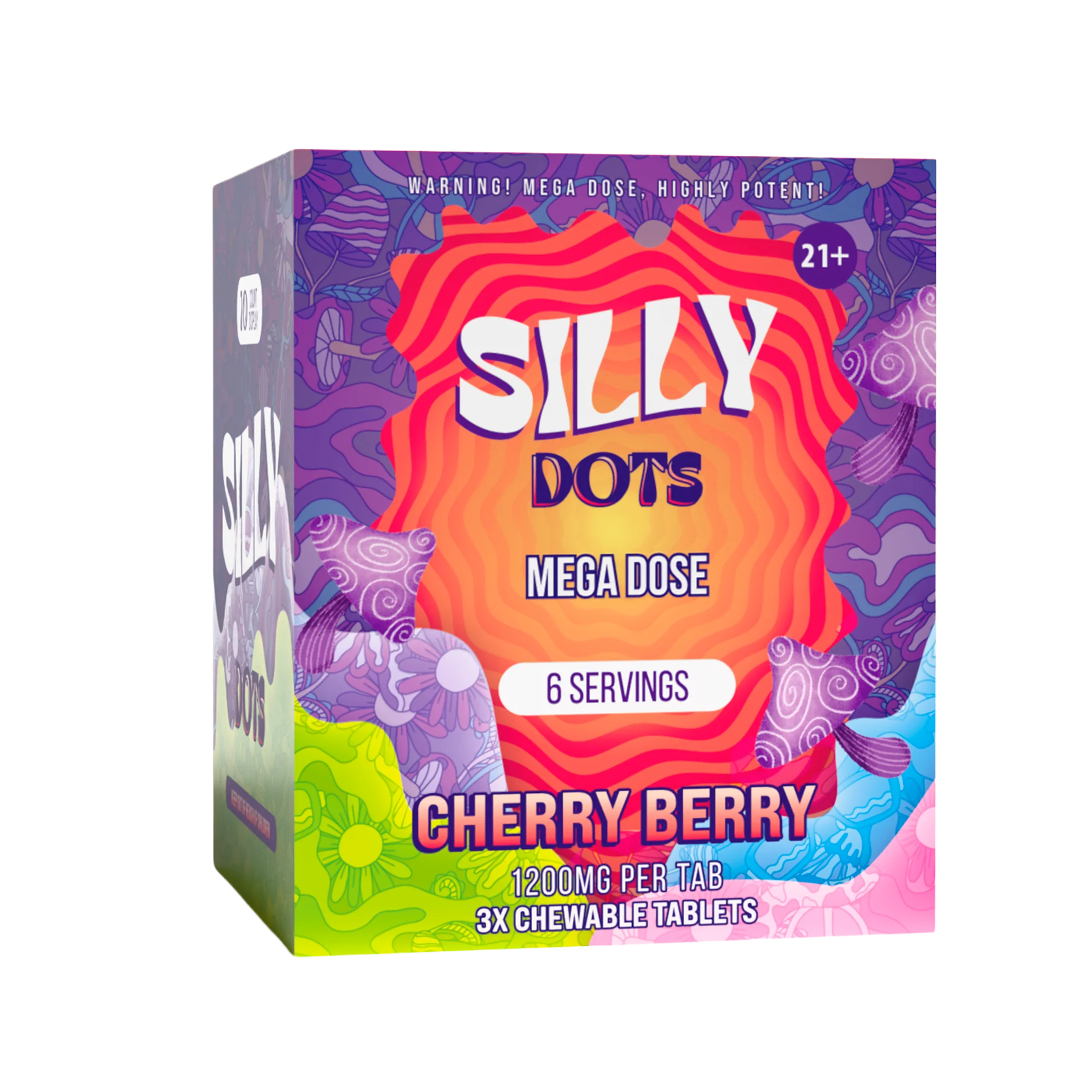 silly dots mega dose 1200mg tabs | 3 tabs | cherry berry silly dots mega dose 1200mg tabs | 3 tabs | cherry berry