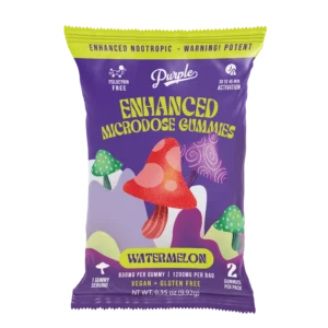 Purple Mushroom Enhanced Microdose Gummies Watermelon