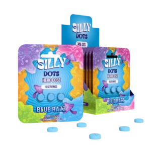 Party Pack | Silly Dots Hero Dose 1800mg Tabs | 3 Tabs | Blue Razz | 10 Count Display