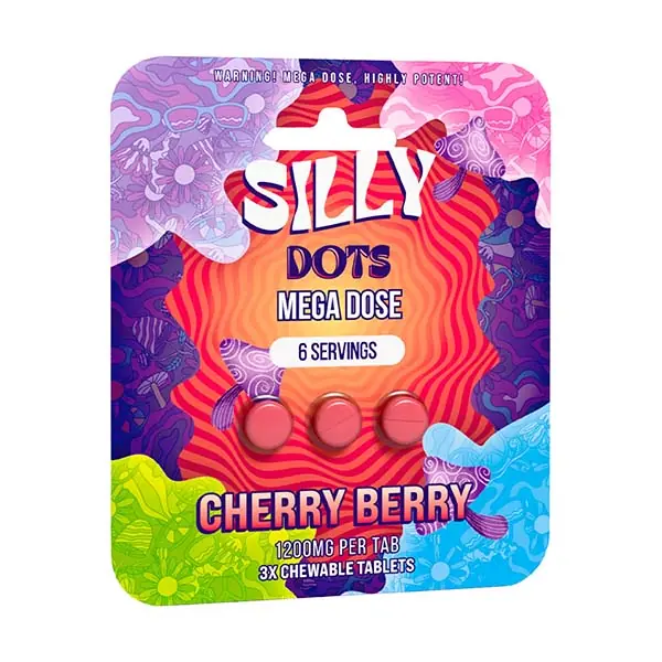 Purple Silly Dots Mega Dose Tablets 1200mg 3ct Cherry Berry